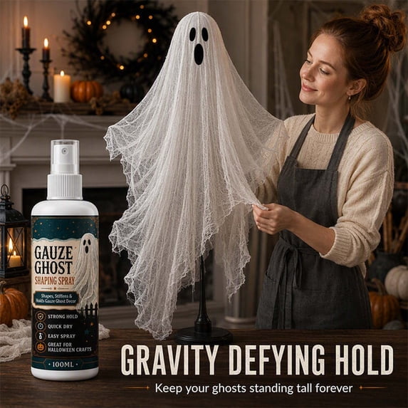 Fabric Stiffener Spray, Quick Dry Craft Spray for Ribbon Flowers Lace Hats and Fabric Shaping, Halloween Craft Supply for Decorative Fabric Projects
