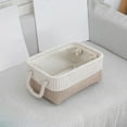 thumbnail image 1 of Fabric Storage Basket, Foldable Linen Storage Box for Nursery and Home, Collapsible Canvas Shelf Basket for Wardrobe or Bedroom 12.2*8.27*5.12 inches, 1 of 6