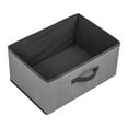 thumbnail image 1 of Fabric Storage Basket with Handle, Foldable Storage Box for Clothes, Closet Organizer Bins Clothing Container for Clothes Towel Books Quilts(Gray,40*28*20cm), 1 of 3