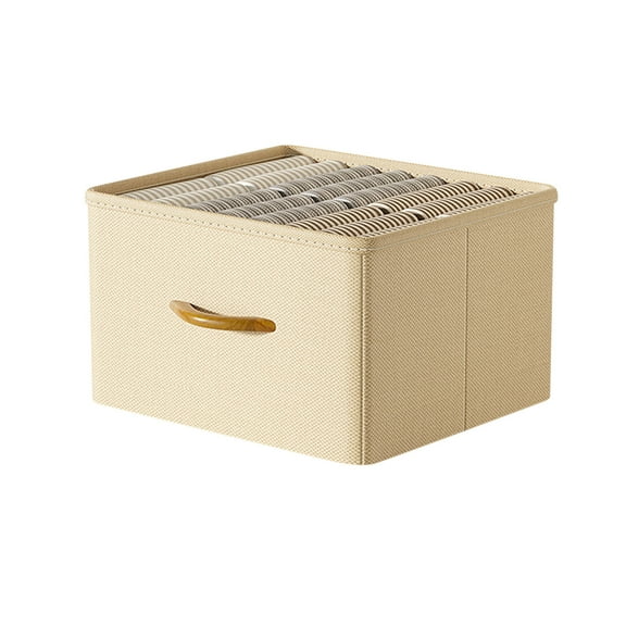 Fabric Storage Bins, Foldable Clothes Organizer Box, Breathable Cationic Fabric, Reinforced Sides for Stacking, Wardrobe Closet Drawer for Clothes, Pants, and Home Organization