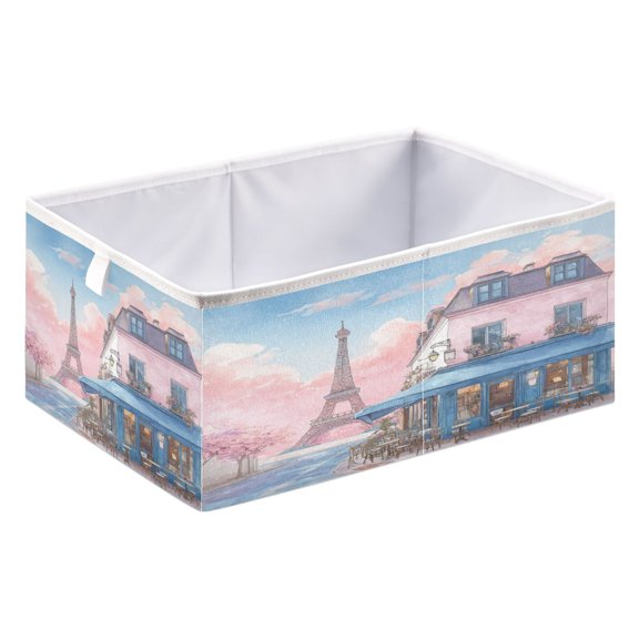 Fabric Storage Bins Foldable Cube For Home Organization Baskets A Charming Parisian Café