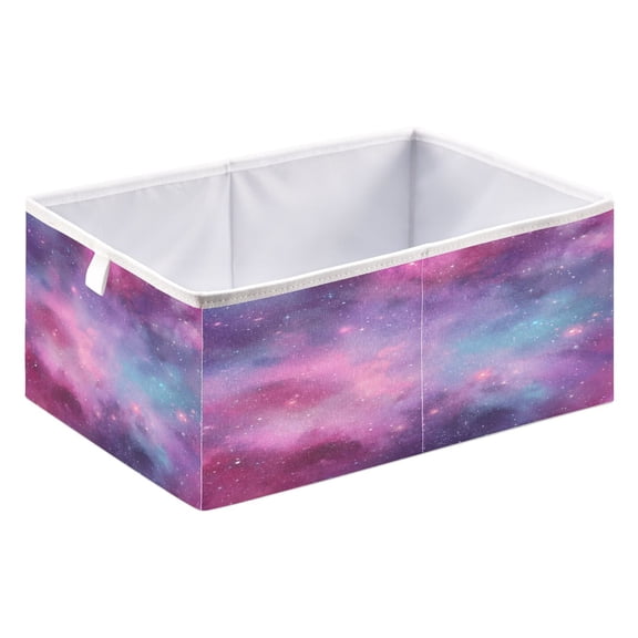 Fabric Storage Bins Foldable Cube For Home Organization Baskets A Galaxy Pattern