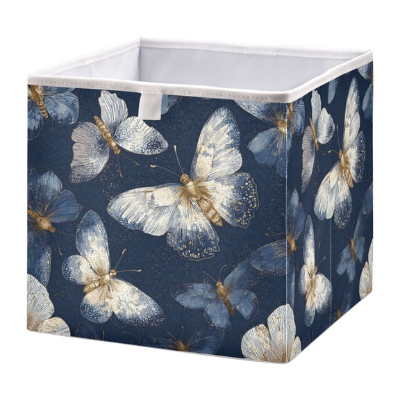 Fabric Storage Bins Foldable Cube For Home Organization Baskets Butterflies