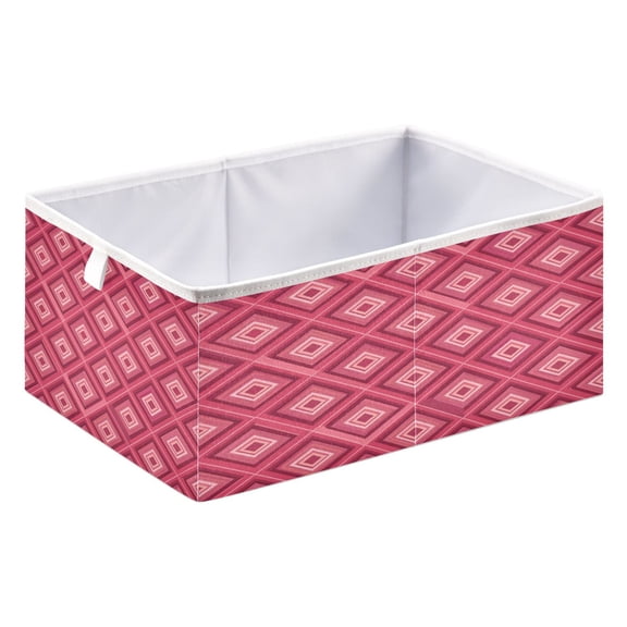 Fabric Storage Bins Foldable Cube For Home Organization Baskets Checkered Tablecloth Pattern
