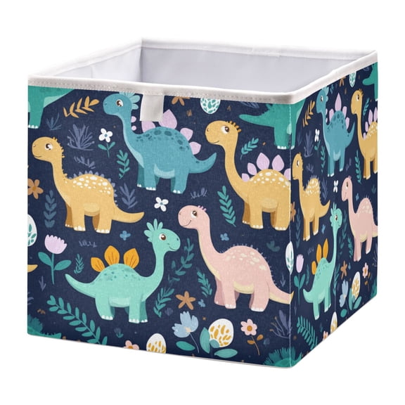 Fabric Storage Bins Foldable Cube For Home Organization Baskets Dinosaurs