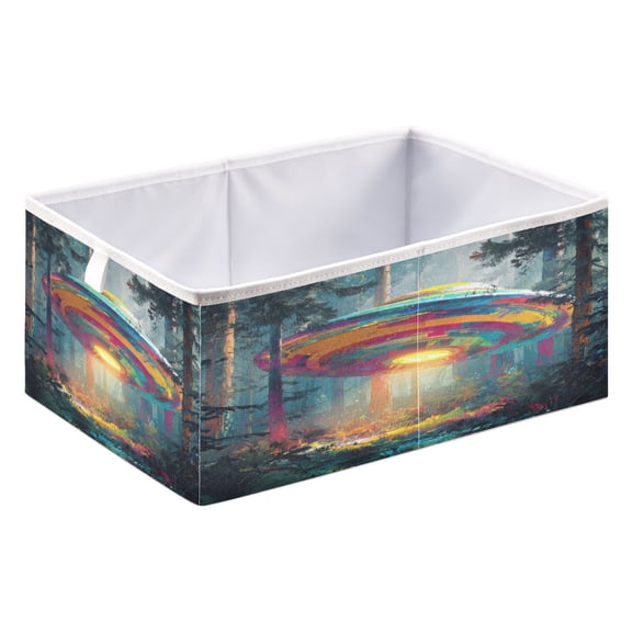 Fabric Storage Bins Foldable Cube For Home Organization Baskets Flying Sauce