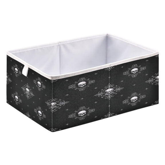 Fabric Storage Bins Foldable Cube For Home Organization Baskets Gothic-inspired Designs