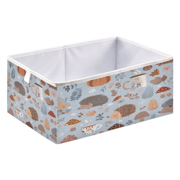 Fabric Storage Bins Foldable Cube For Home Organization Baskets Mushrooms Hedgehogs