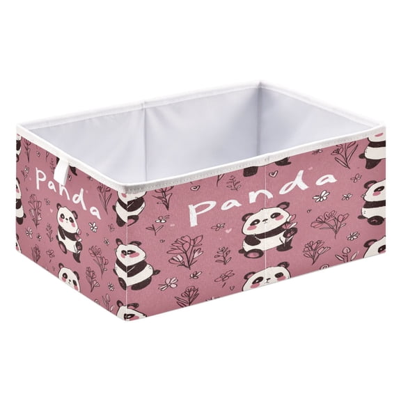 Fabric Storage Bins Foldable Cube For Home Organization Baskets Panda Pattern