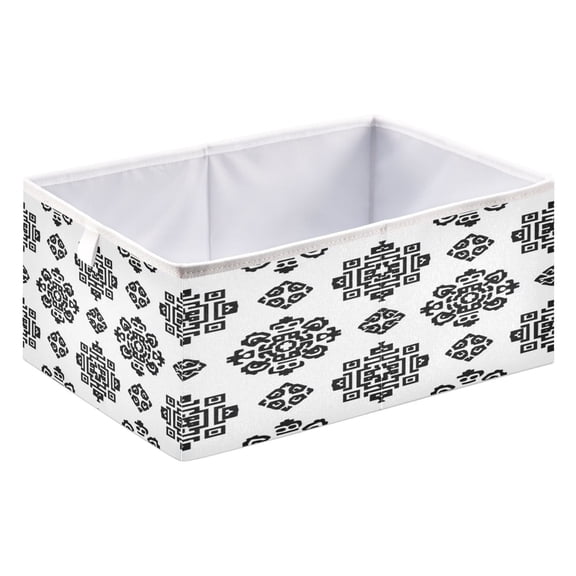 Fabric Storage Bins Foldable Cube For Home Organization Baskets Pattern Of Aztec