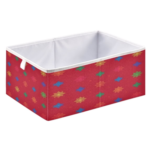 Fabric Storage Bins Foldable Cube For Home Organization Baskets Pattern with Stars