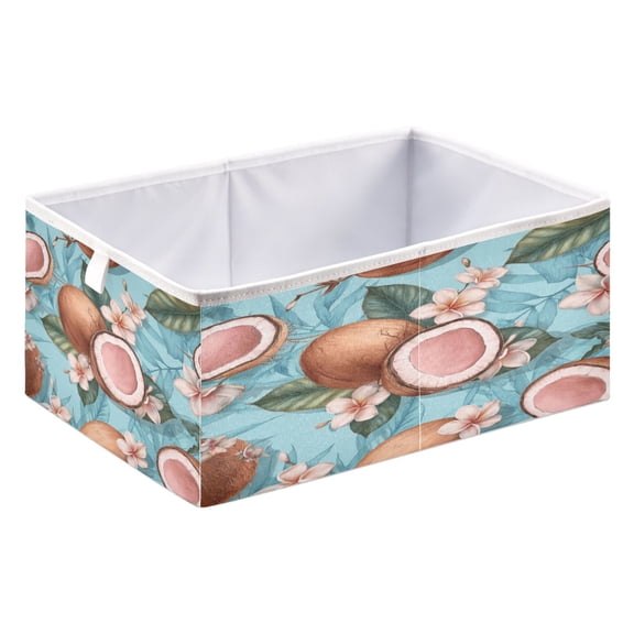 Fabric Storage Bins Foldable Cube For Home Organization Baskets Peach-brown Coconut