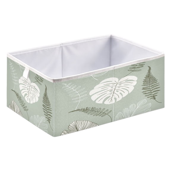Fabric Storage Bins Foldable Cube For Home Organization Baskets Sage Green