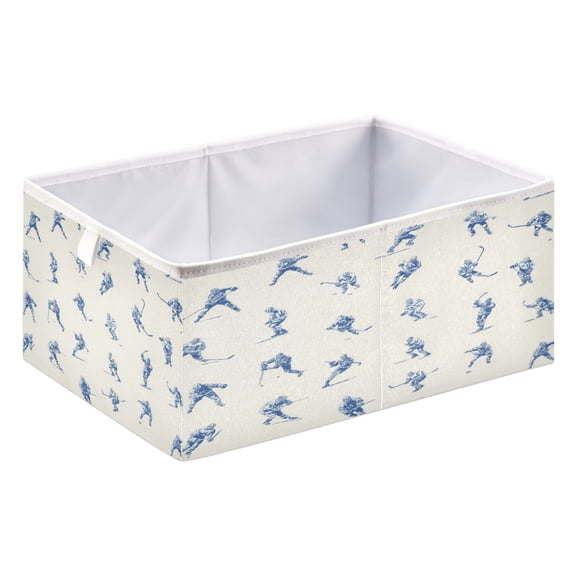 Fabric Storage Bins Foldable Cube For Home Organization Baskets Small Hockey Players