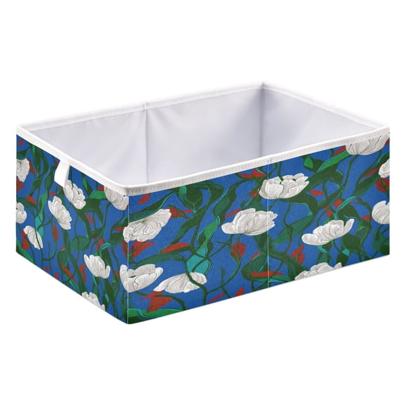 Fabric Storage Bins Foldable Cube For Home Organization Baskets Small Tulips