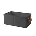 thumbnail image 1 of Fabric Storage Bins with Handles, Foldable Closet Organizer Box with Steel Frame, Collapsible Shelf Baskets for Clothes, Toys, and Books, 18x11x8 Inches, Set of 1, 1 of 1