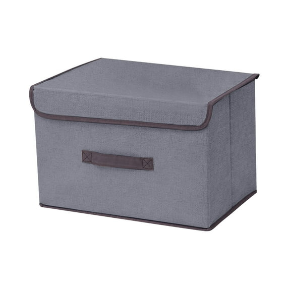 Fabric Storage Bins with Lids Foldable Storage Boxes Decorative Storage Container Fabric Storage Baskets for Organizing Clothes Closet Home Office Bedroom Toy