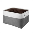 thumbnail image 1 of Fabric Storage Bins for Shelves 1 Pack | 15x10x10" Closet Storage Bins for Shelves | Cloth Baskets for Organizing | Linen Closet Organizers | Fabric Basket（White Border）, 1 of 6