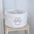 thumbnail image 1 of Fabric Storage Bins with Handles 15x11x7 Inch Collapsible Fabric Cloth Basket Closet Organization Toy Organizer Bins for Shelves White (1 Pack), 1 of 6
