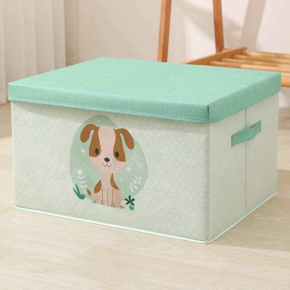 Fabric Storage Bins with Lids with FlipTop Lid Storage Box for Toys