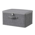 thumbnail image 1 of Fabric Storage Box with Combination Lock, Collapsible Clothes Wardrobe Storage Box with Lid for Bedding, Clothes, Quilts, Sweater J6H6, 1 of 8