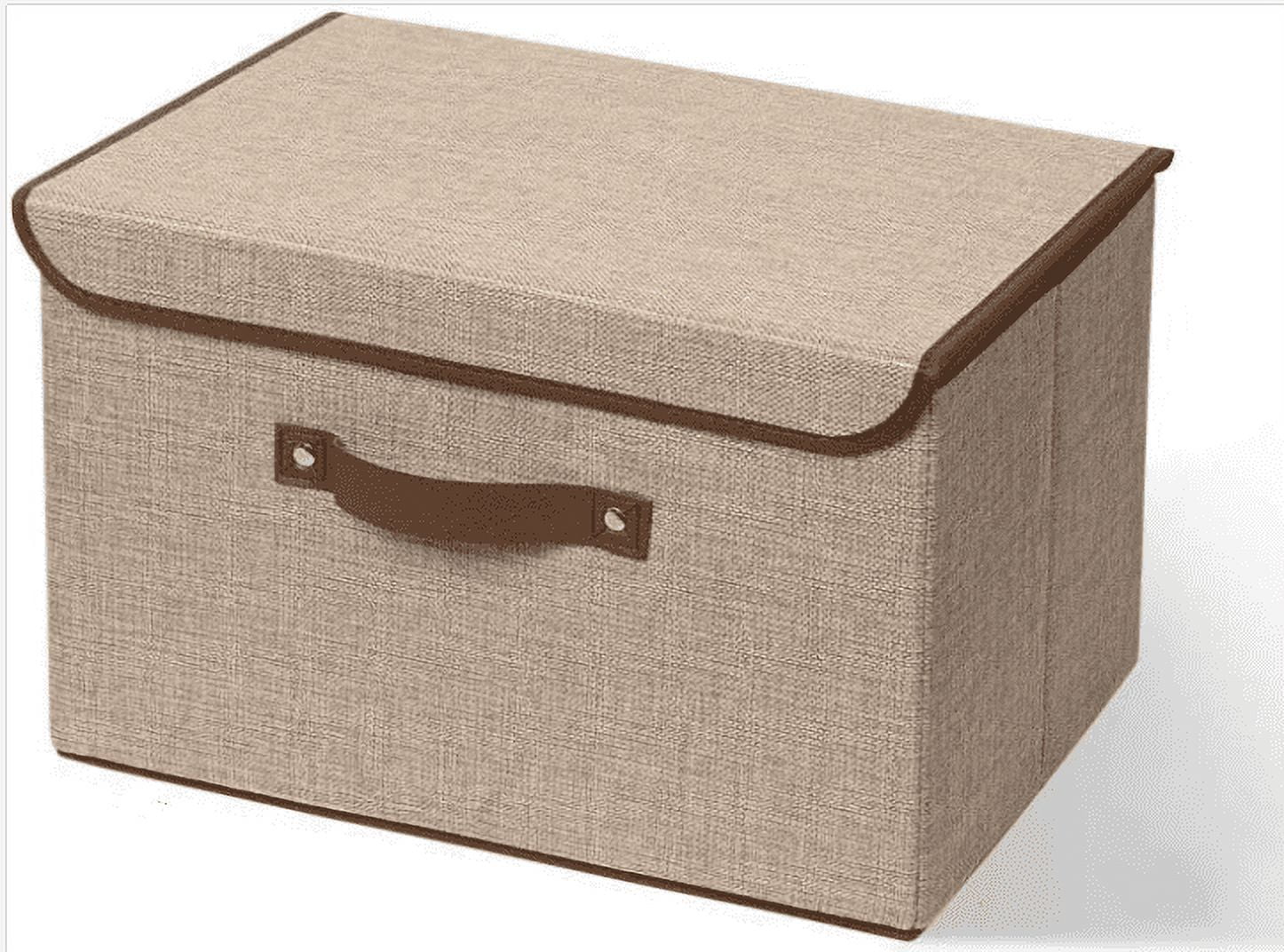 Taqqpue Foldable Storage Box With Lid 2pcs (large + Small) Fabric Storage  Box With Lid Closet Storage Box Room Organization Office Storage Toy  Storage