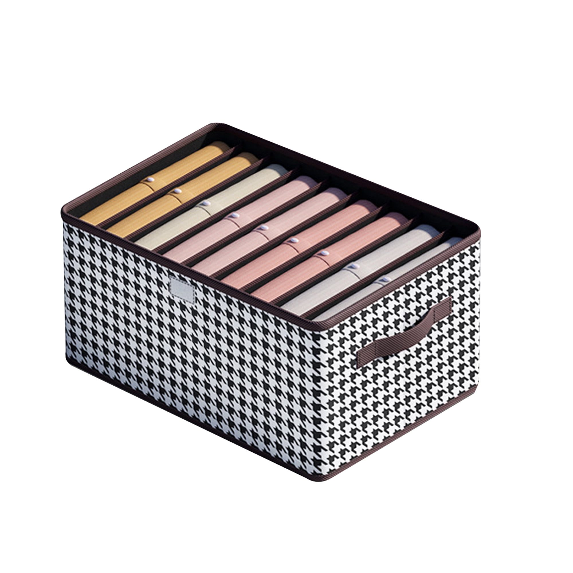 https://i5.walmartimages.com/seo/Fabric-Storage-Boxes-with-Lids-Houndstooth-Quilt-Bins-with-Handle_b2ab938c-933e-46eb-b595-5474d9863ad3.704306360c08375d8ccaf7f30fb8e7b8.jpeg