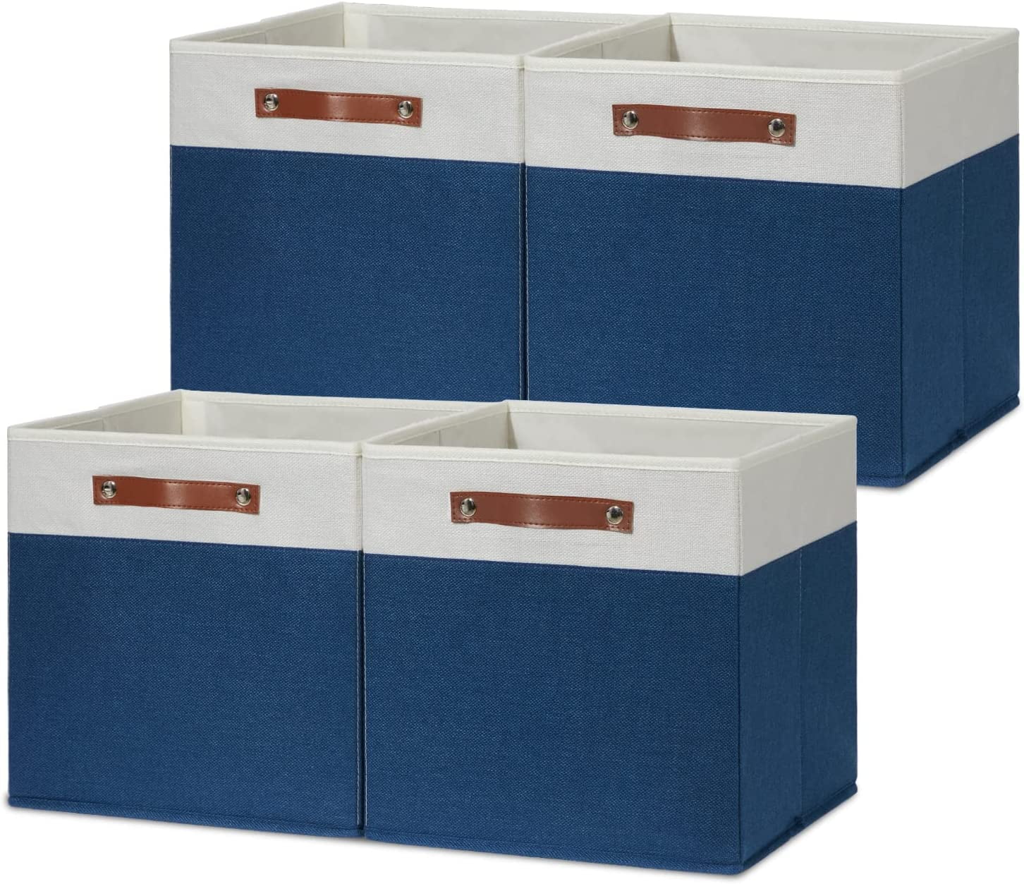 Fabric Storage Cubes Bins for Shelves,13x13 Storage Cubes, Set Of 4 ...