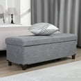 thumbnail image 1 of Fabric Storage Ottoman, Bench for Entryway and Bedroom, 43.31"x16.73"x15.75", Gray, 1 of 10