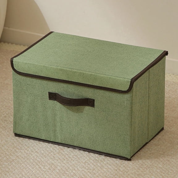 Fabric Storage with Lid Foldable Home Textile Organizer for Clothes Wardrobe Practical Space Saving Storage Solution Large Capacity
