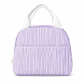 thumbnail image 1 of Fabric Striped Lunch Bag, Large Capacity Lunch Box Bag, Office Commute Handheld Thermal Tote for Work, 1 of 6