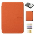 thumbnail image 1 of Fabric Texture Case for Amazon Kindle 11th Generation (2022 Release), for Amazon Kindle 6 Inch 2024, with Magnetic Auto Sleep Wake Feature - Orange, 1 of 5