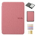 thumbnail image 1 of Fabric Texture Case for Amazon Kindle 11th Generation (2022 Release), for Amazon Kindle 6 Inch 2024, with Magnetic Auto Sleep Wake Feature - Pink, 1 of 5