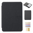 thumbnail image 1 of Fabric Texture Case for Amazon Kindle Paperwhite (11th Generation) 2021, with Magnetic Auto Sleep Wake Feature - Black, 1 of 6