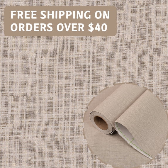 Fabric Texture PVC Fabric textile base Peel and Stick Wallpaper Self Adhesive Linen Look Wall cover Waterproof Washable Removable Vinyl Roll for Living Room Bedroom Accent Wall DIY Wallpaper self-adh