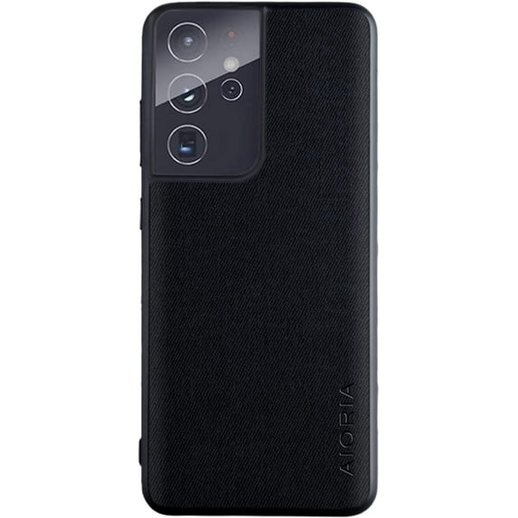 Fabric Texture Soft Frame Phone Case Cover for Samsung Galaxy A22 A32 A42 A52 A72 4G 5G, Business Personality Back Cover Bumper(Black,A52 5G)