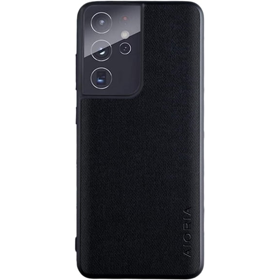 Fabric Texture Soft Frame Phone Case Cover for Samsung Galaxy Note 20 Ultra 10 Plus Lite, Business Personality Back Cover Bumper(Black,Note 10 Lite)