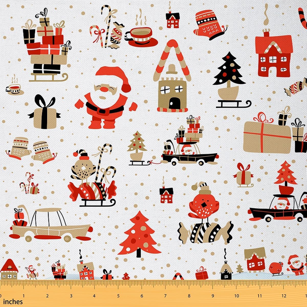 Fabric by The Yard 3 Yards Deer Bear Hunting Antlers Decorative