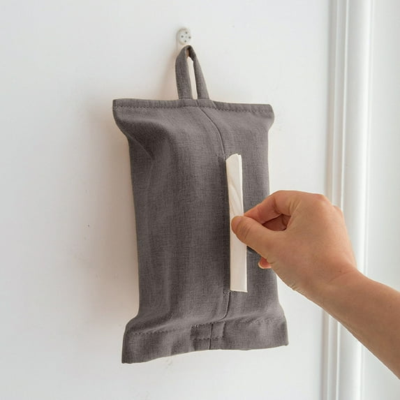 Fabric Tissue Box,Hanging Tissue Holder,Car Tissue Dispenser,Home Desktop Tissue Box,Portable Tissue Bag,Decorative Tissue Cover,Soft Tissue Box Organizer,Living Room Tissue Holder