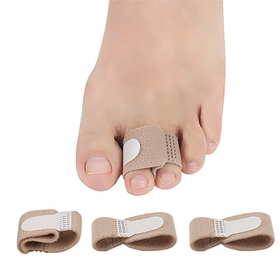 Fabric Toe Wraps for Women and Men, 10 Pack of Toe Splints for Broken Toe, Hammer Toe, Crooked Toe, Curled Toe, Toe Separators Bandages for Straightening Small Toes, Bent Toes