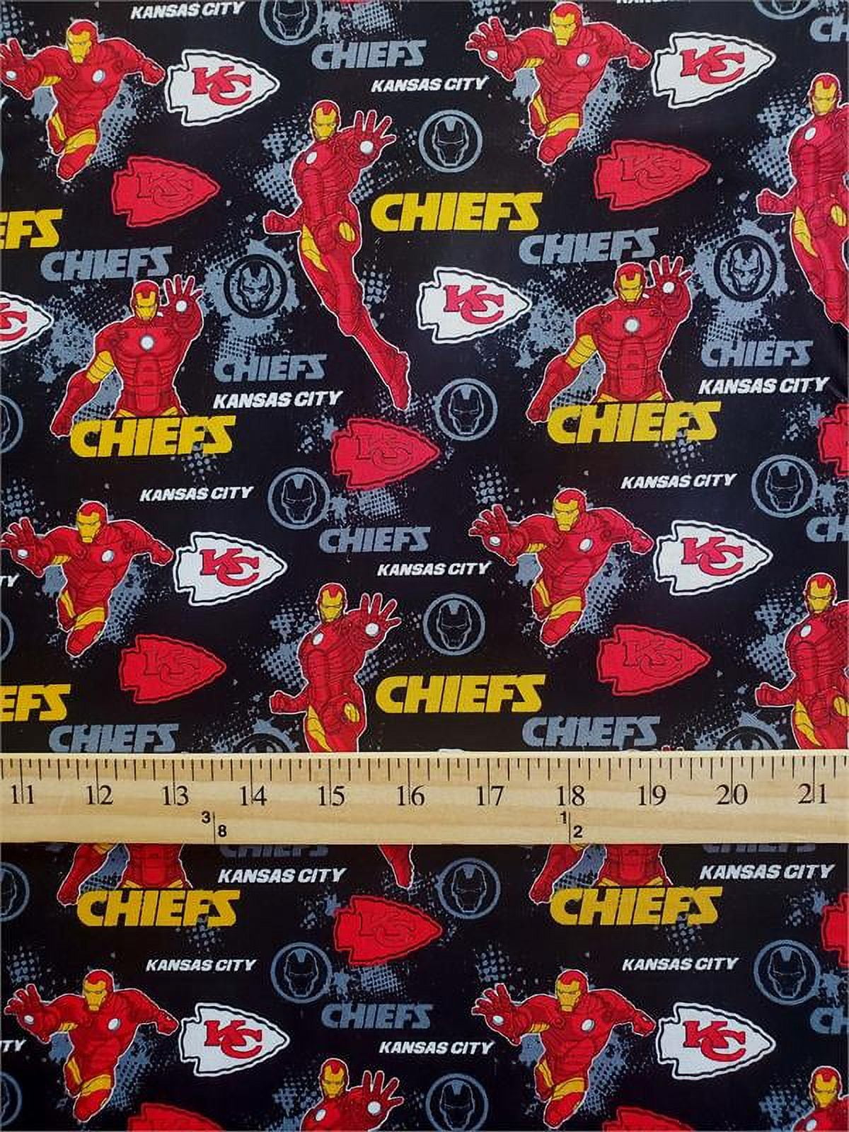 Fabric Tradition 45" Cotton Chiefs Iron Man Sewing & Craft Fabric By The Yard, Red and Yellow