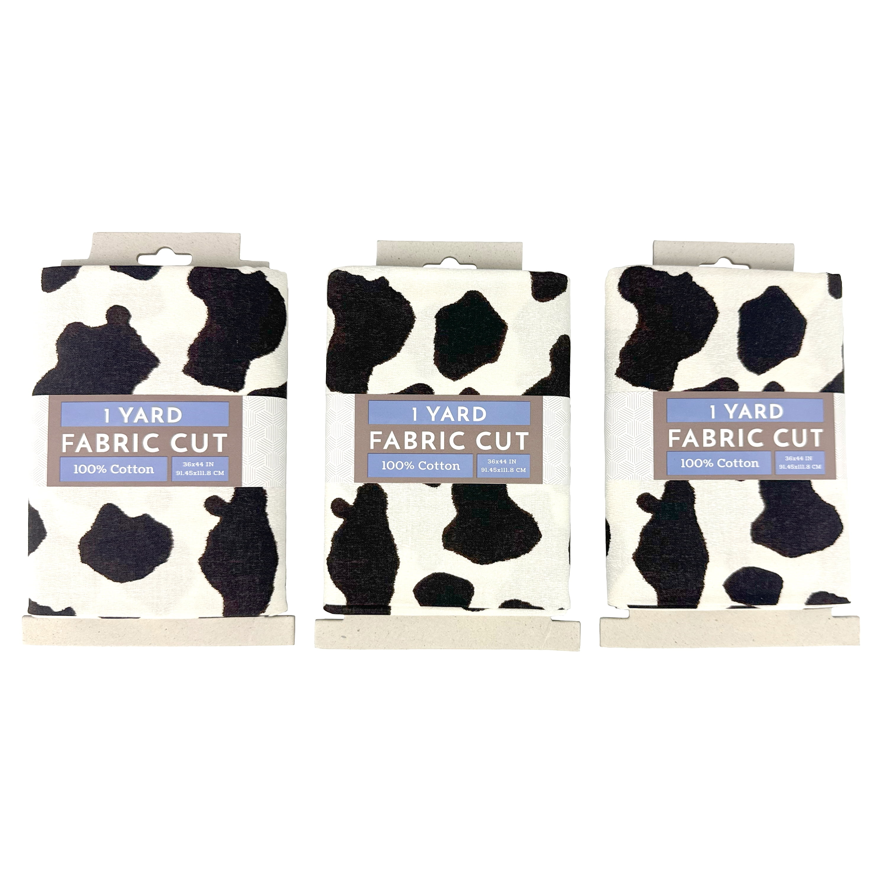Fabric Traditions 44" x (3)1 yd cuts 100% Cotton Cow Skin Craft Fabric, Natural and Brown