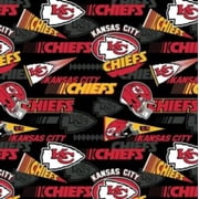 Fabric Traditions, Chiefs Retro Cotton Fabric, 100% Cotton, By The Yard, Multicolor