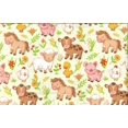 thumbnail image 1 of Fabric Traditions Flannel Farm Babies Grazing on Green Nursery Fabric Cotton Baby, 1 of 3