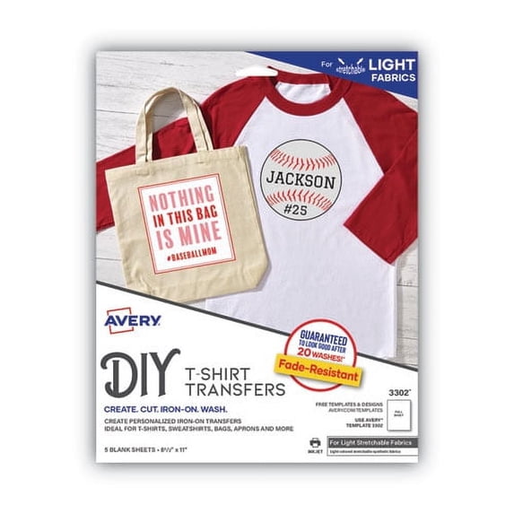 Fabric Transfers, 8.5 X 11, White, 5/Pack | Bundle of 10 Packs