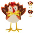 thumbnail image 1 of Fabric Turkey Bird Desktop Figurine Soft Tabletop Fall Home Mantel Seasonal Centerpiece Decor, 1 of 6