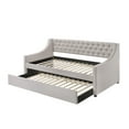 thumbnail image 1 of Fabric Twin Size Daybed with Button Tufted Back and Sloped Arms,Light Gray, 1 of 5