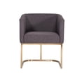 thumbnail image 1 of Fabric Upholstered Dining Chair with Round Cantilever Base, Gray, 1 of 6