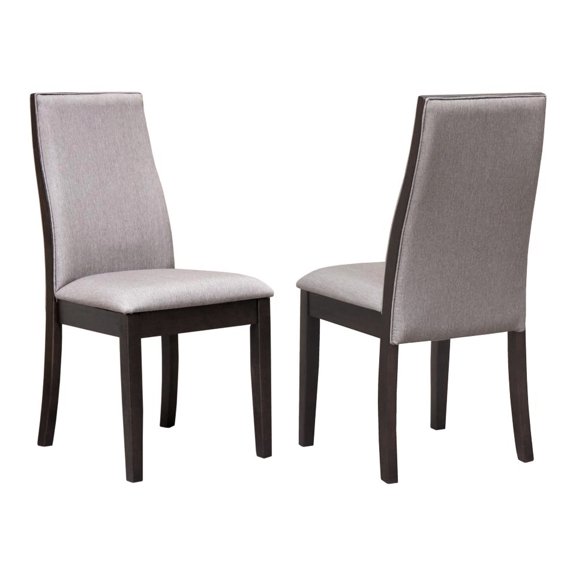 Fabric Upholstered Dining Chairs Set | Ideal for Dining Room Meals | Espresso Finish and Minimalist Detailing | Provide Comfort with Right Dimensions
