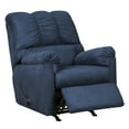 thumbnail image 1 of Fabric Upholstered Rocker Recliner with Tufted Backrest Blue - Saltoro Sherpi, 1 of 5